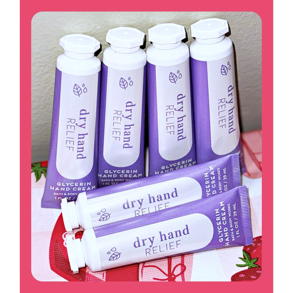 Bath & Body Works Dry Hand Relief 1 fl oz Glycerin Hand Cream 6 pcs - Picture 1 of 3